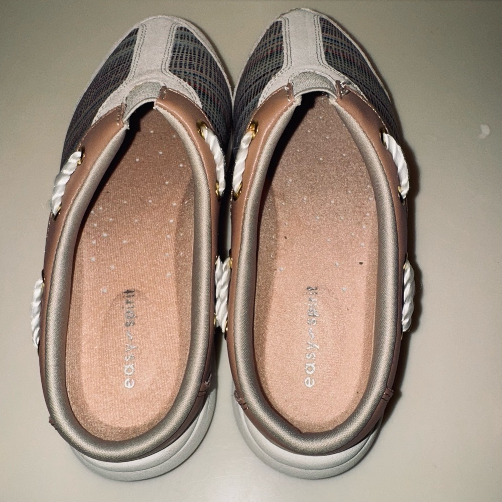 Easy Spirit Womens Travelport Striped Mules Nautical Slip On Clog Sneakers NWOT - Picture 14 of 16